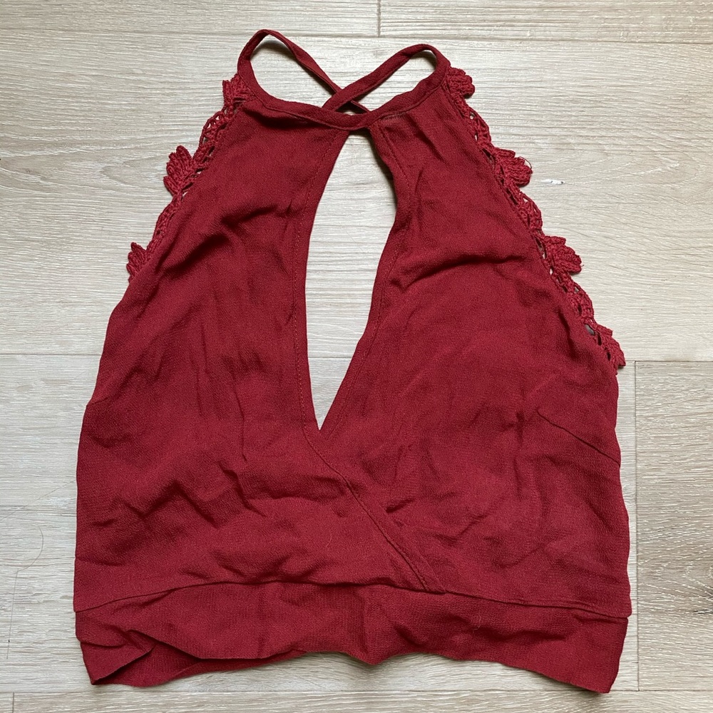 Crisscross back crop top